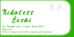 nikolett csepi business card